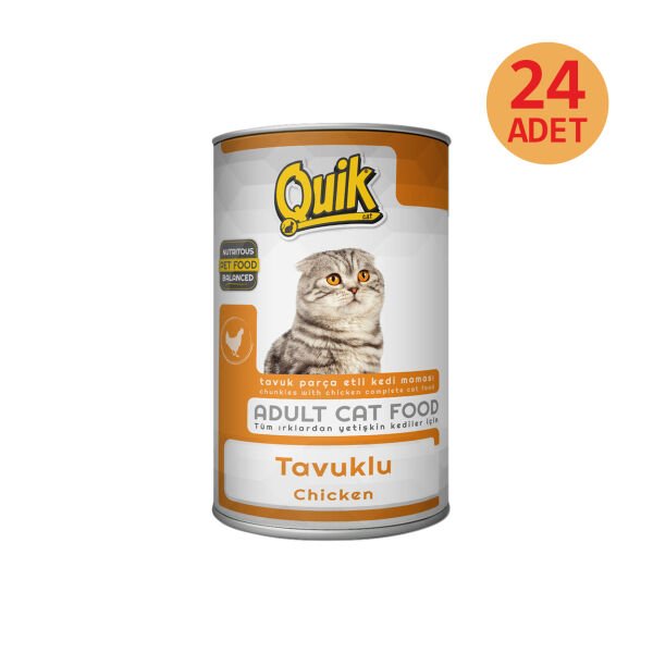 Quik Tavuklu Kedi  Konservesi 415 gr 24 adet
