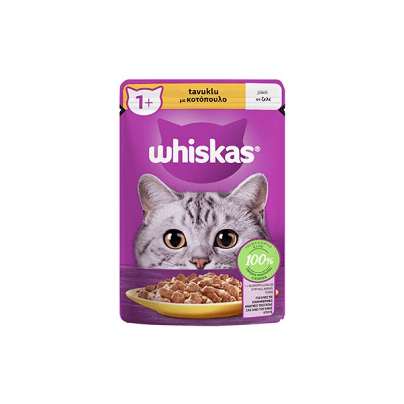 Whiskas Pouch Jöle İçinde Tavuklu Yetişkin Kedi Konservesi 85gr