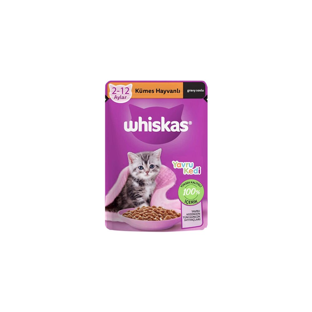 Whiskas Pouch Yavru Kümes Hayvanlı  85G