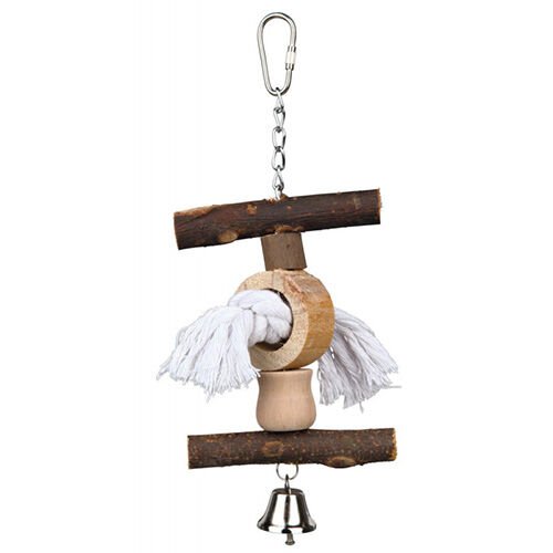 Trixie Doğal Kuş Oyuncağı, Askılı, Zilli, 20 Cm