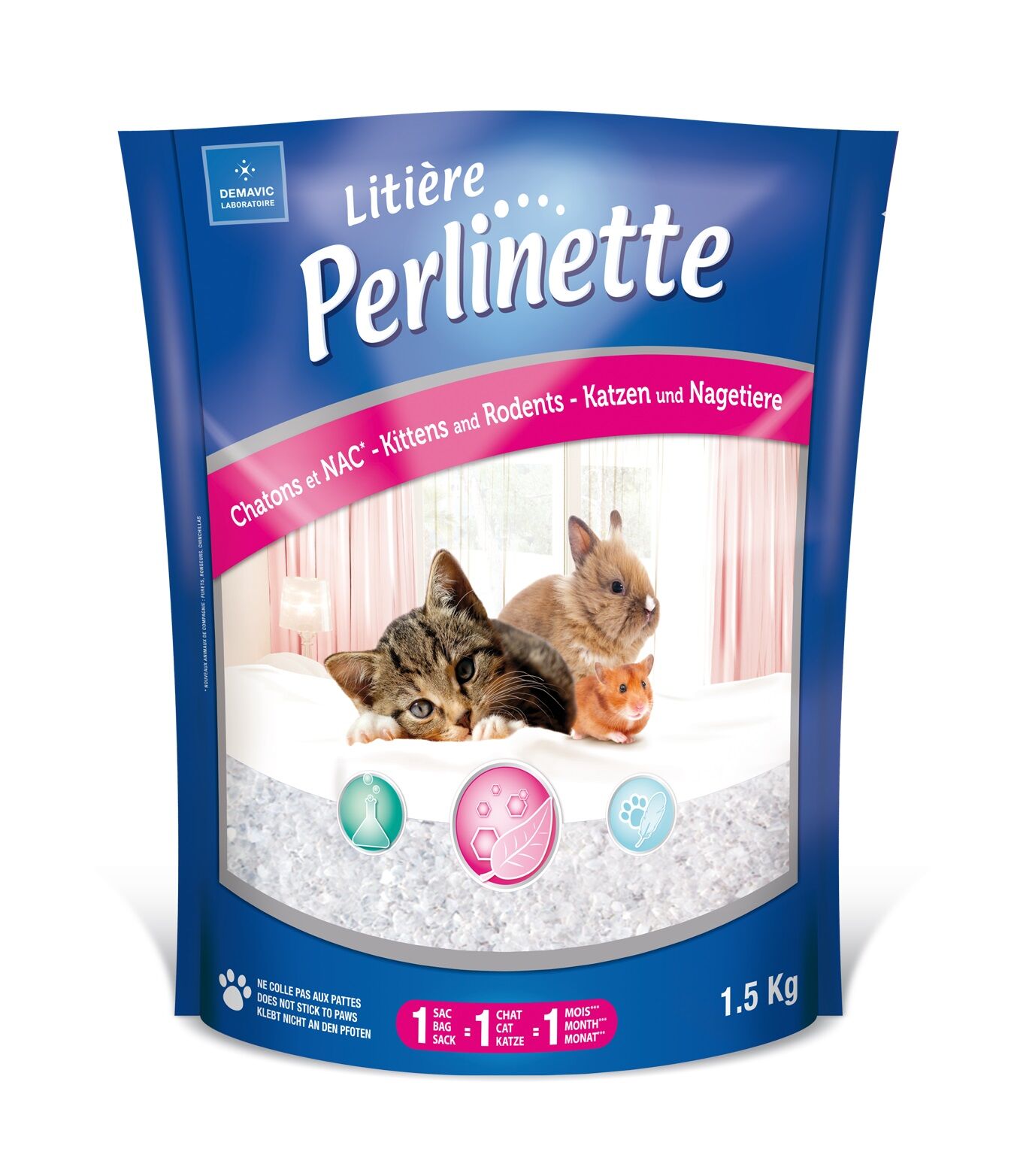 Perlinette Yavru Kedi Kemirgenler İçin Mikro Kristal Kum 1,5kg