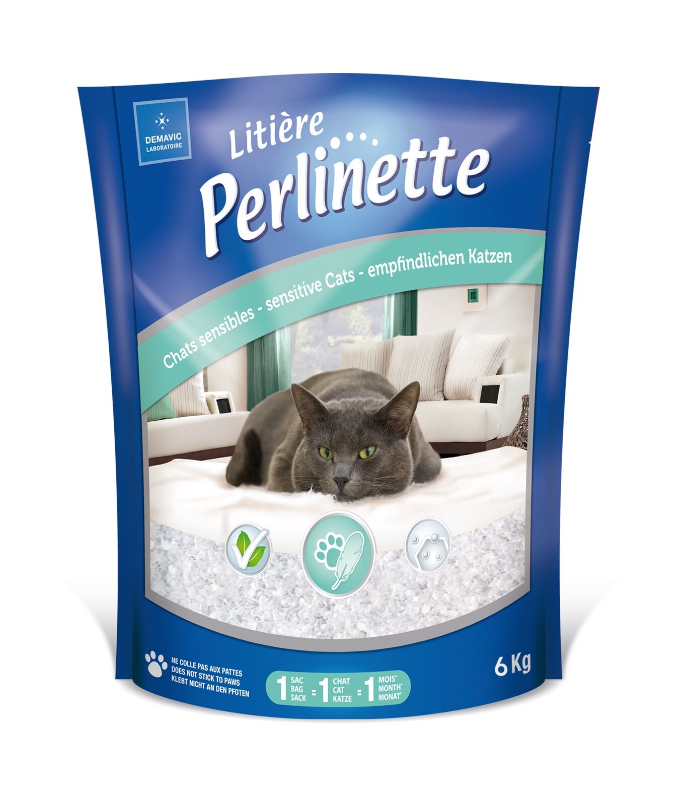 Perlinette Yetişkin ve Hassas Kediler İçin Kristal Kum 6kg