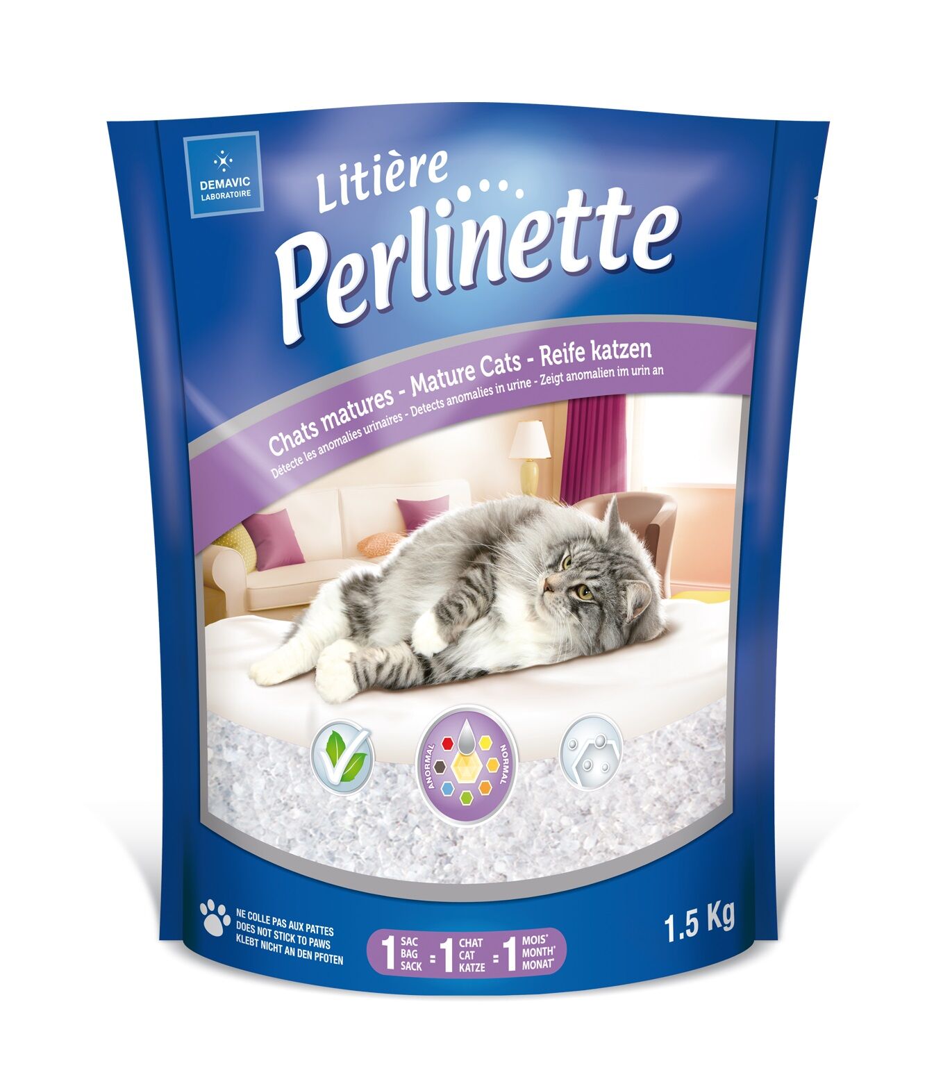 Perlinette Detect Erken Teşhis Formüllü Kristal Kedi Kumu 1,5kg