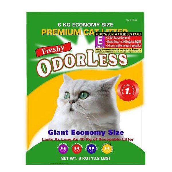 Freshy Odorless Silika 4 Aylık Kedi Kumu Ekstra Regular E 6 kg