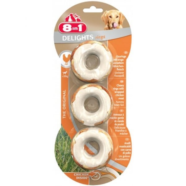 8 in 1 Delight Rings  Köpek Çiğneme Yuvarlak Kemik 119Gr.