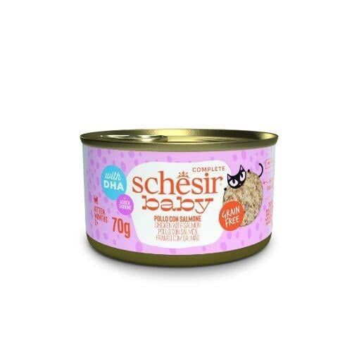 Schesir Babycat Tavuklu ve Somon Balıklı Yavru Kedi Konservesi 70gr