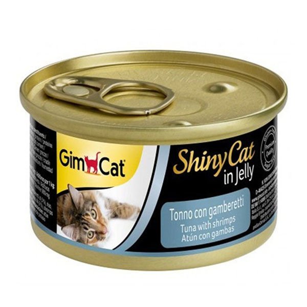 Gimcat ShinyCat Jel içinde Ton Balıklı ve Karidesli Konserve 70 gr