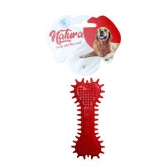 Natura Plastik Kalp Pati Desen Kemik Köpek Oyuncak 15 Cm