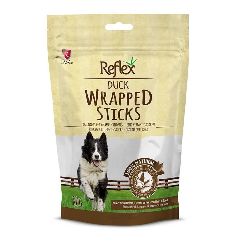 Reflex Wrapped Sticks Ördekli Köpek Ödül Çubukları 80 Gr