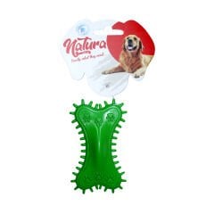 Natura Plastik Pati Desen Dikenli Kemik Köpek Oyuncak 11 Cm