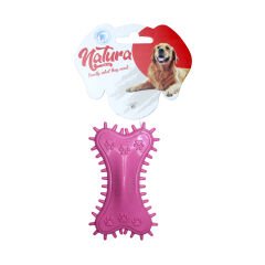 Natura Plastik Pati Desen Dikenli Kemik Köpek Oyuncak 11 Cm