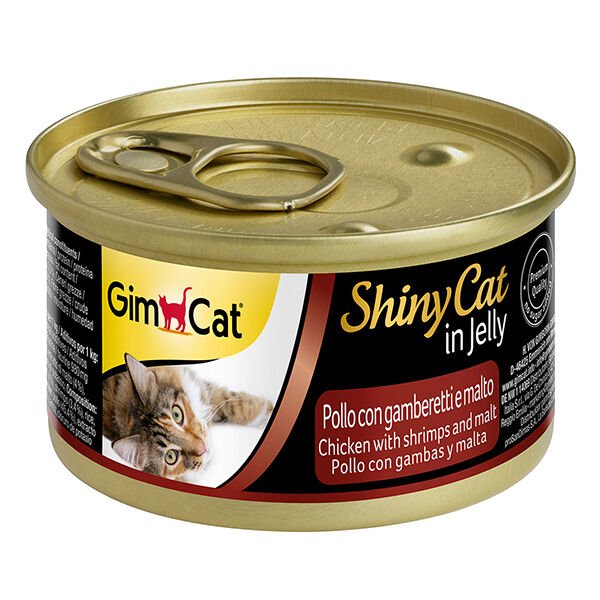 Gimcat ShinyCat Jel İçinde Tavuk Karides ve Malt Özlü Konserve 70 gr