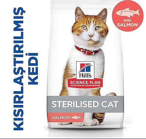 Hill's SCIENCE PLAN somon balıklı Kısırlaştırılmış Kedi Maması 10 Kg