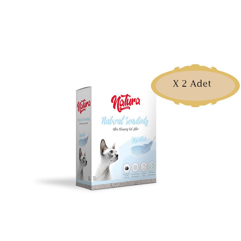 Natura Natural Sensitivity Cat Litter 10 lt x 2