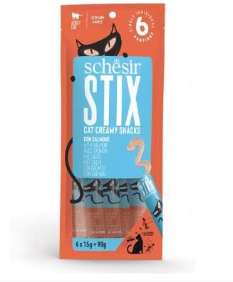 Schesir Cat Stix Somon Balıklı Krema Kedi Ödülü 6x15gr