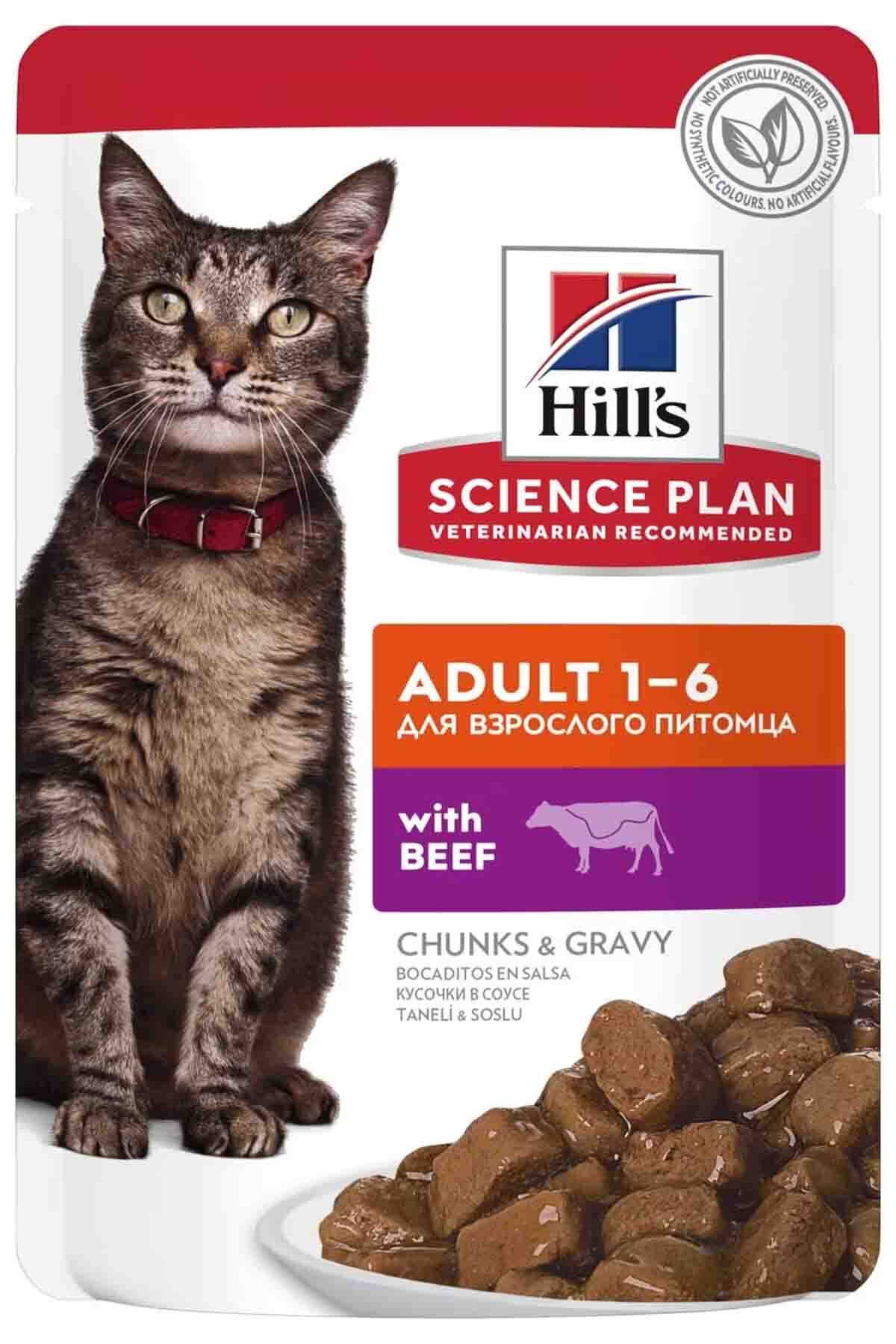 Hill's Sos İçinde Biftekli Yetişkin Kedi Konservesi 85gr