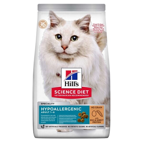 Hill's SCIENCE PLAN Hypo-Allergenic Yumurta ve Böcek Proteinli Tahılsız Yet