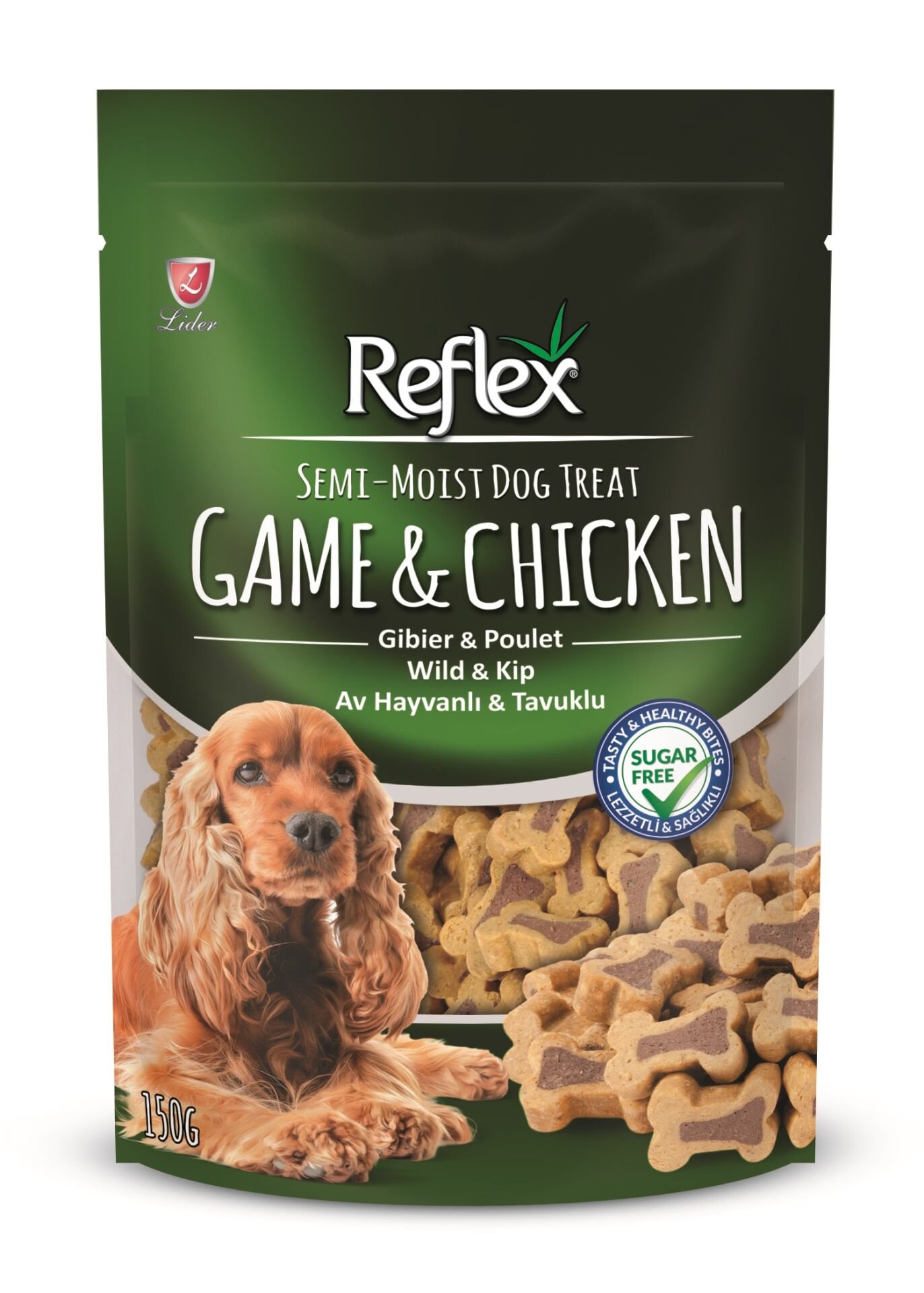 Reflex Semi-Moist Yumuşak Av Hayvanlı Tavuklu Köpek Ödülü 150 Gr