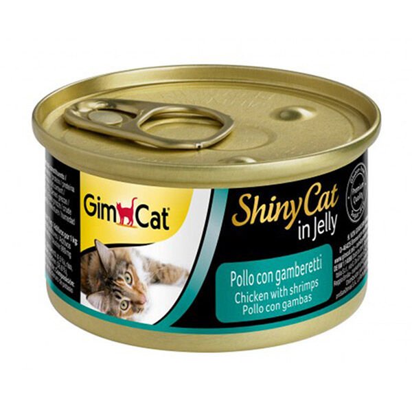 Gimcat ShinyCat Jel içinde Tavuk ve Karidesli Konserve 70 gr