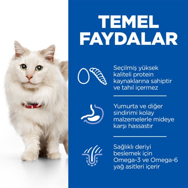 Hill's Hypo-Allergenic Yumurta ve Böcek Proteinli Yetişkin KediMaması 1,5Kg