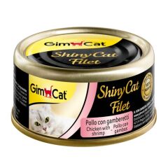 Gimcat Shinycat Kıyılmış Tavuk ve Karidesli Fileto Kedi Konservesi 70 gr