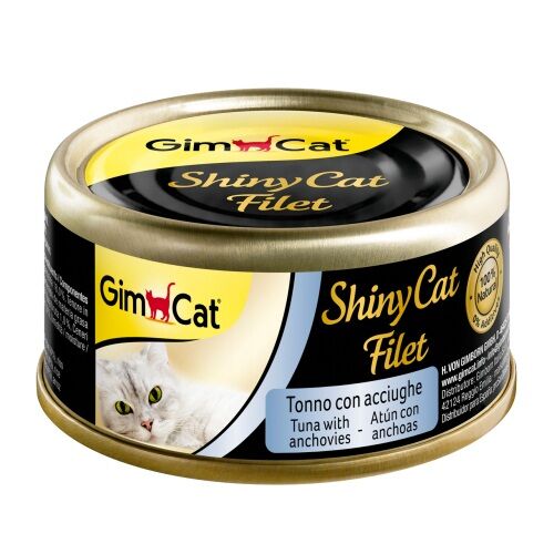 Gimcat Shinycat Kıyılmış Ton Balıklı ve Ançüez Fileto Kedi Konservesi 70 gr