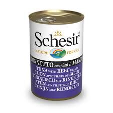Schesir  Ton Balığı ile Dana Etli Jöle İçinde Kedi Konservesi 140 GR