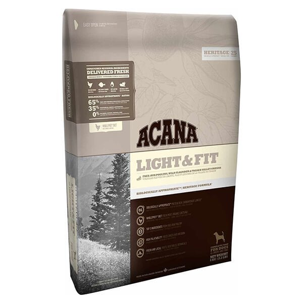 Acana Heritage Light Fit - Fazla Kilolu Köpekler için Köpek Maması 11,4 kg
