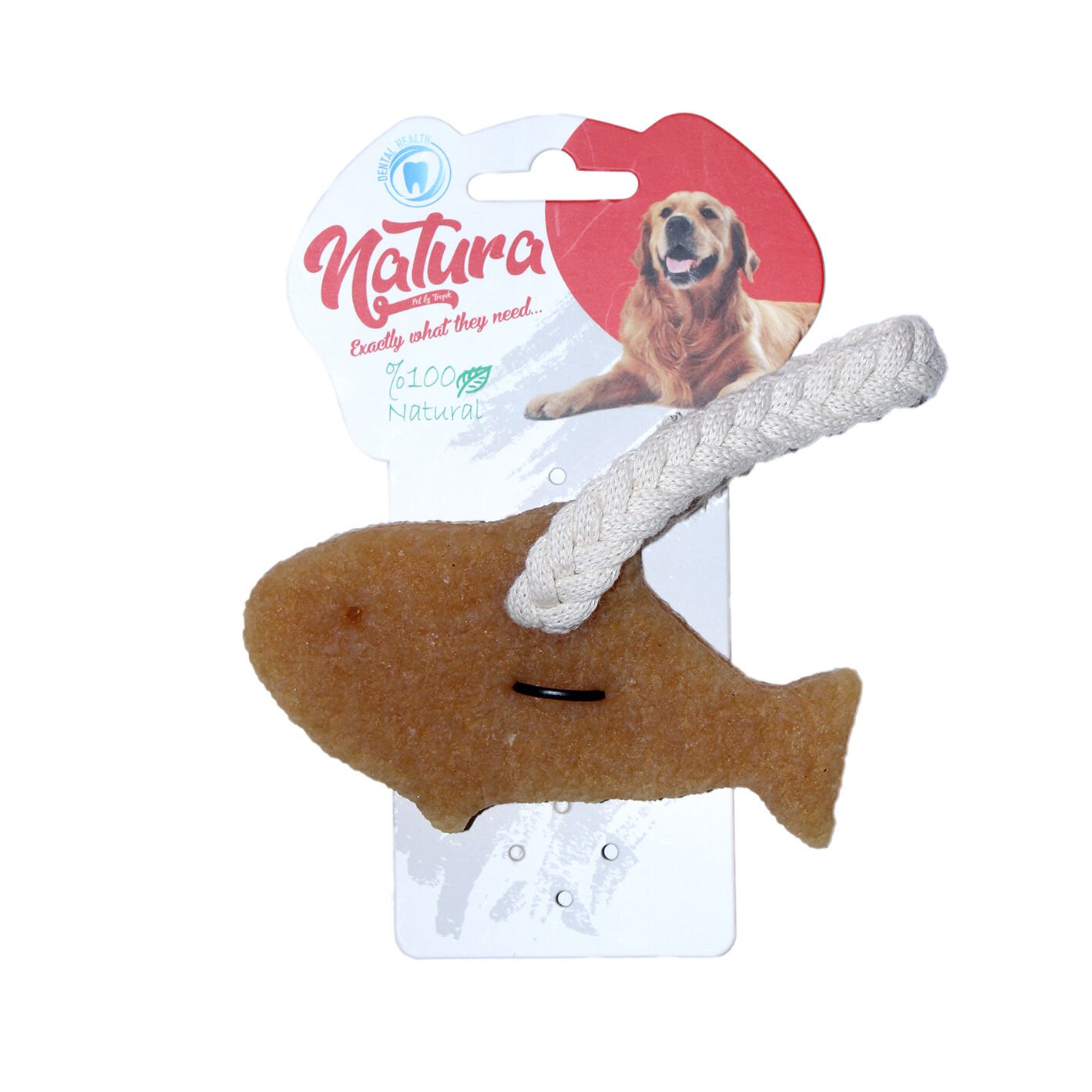 Natura Doğal Kauçuk Balık Köpek Çiğneme Oyuncağı Pth-059