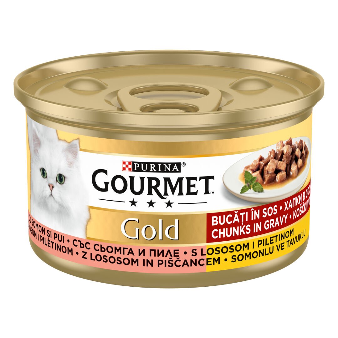 Gourmet Gold Somonlu Tavuklu Kedi Konservesi 85GR