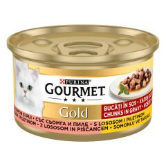 Gourmet Gold Somonlu Tavuklu Kedi Konservesi 85GR
