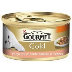 Gourmet Gold Alabalık ve Sebzeli Kedi Konservesi 85GR
