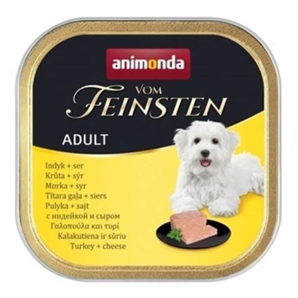 Animonda Vom Feinsten Hindili ve Peynirli Yetişkin Köpek Konservesi 150g