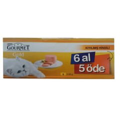 Gourmet Gold Kıyılmış Hindili Kedi Konservesi 85Gr 6 Al 5 Öde