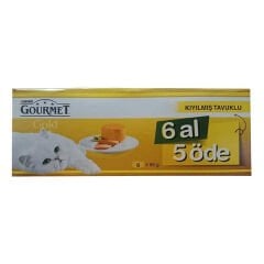 Gourmet Gold Kıyılmış Tavuklu Kedi Konservesi 85Gr 6 Al 5 Öde