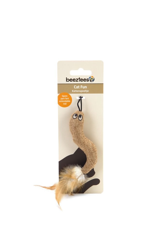 Beeztees Twisty Sisal ve Tüylü Kedi Oltası Oyuncağı 18cm