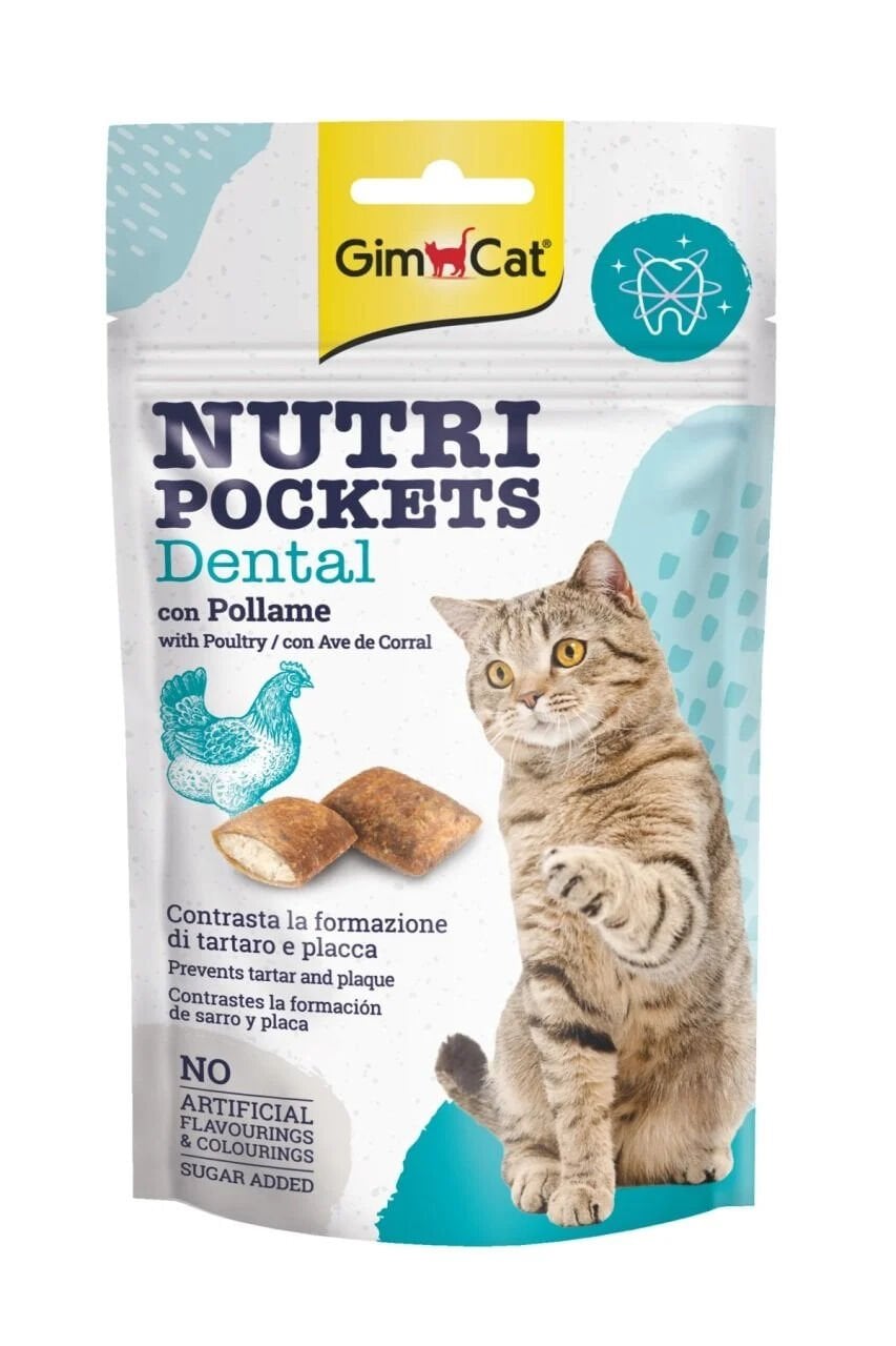 GimCat Nutri Pockets Dental Kedi Ödül Tableti 60gr