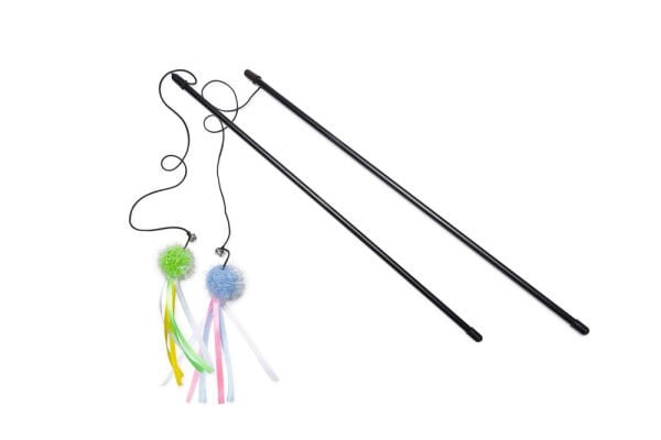 Beeztees Tüylü Top ve Kurdelalar Zilli Kedi Oltası 47cm
