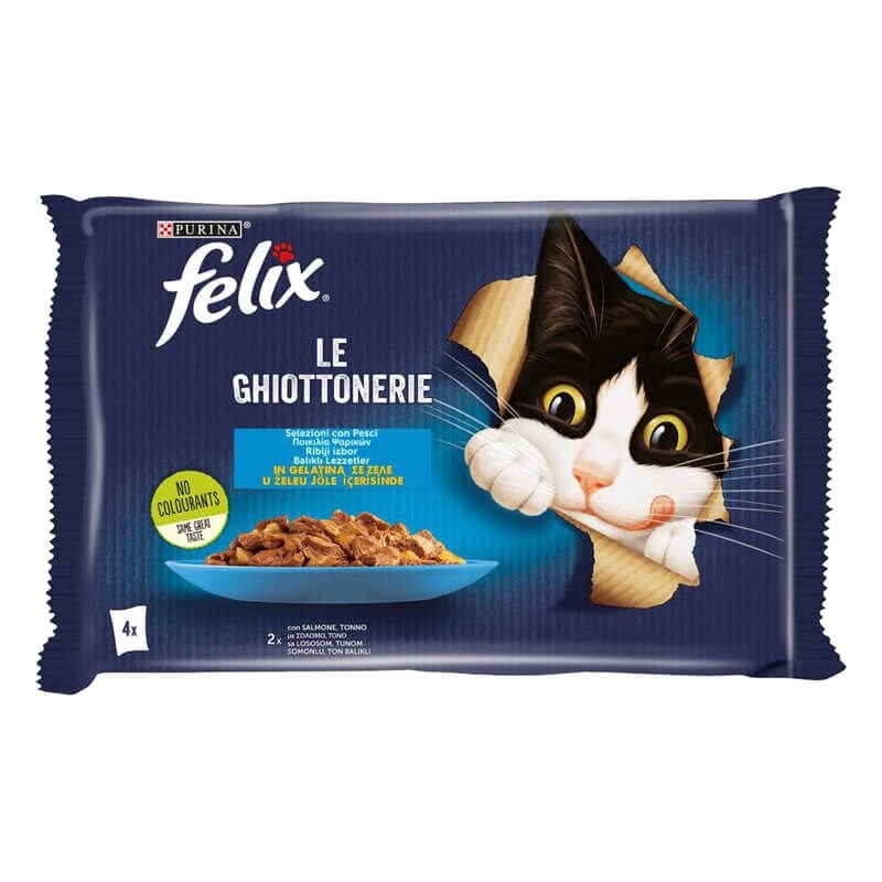 Felix Somonlu Ve Ton Balıklı Konserve Kedi Maması 4x85 gr