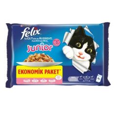 Felix Yavru Tavuklu Kedi Konservesi Avantajlı Paket 4x85 Gr
