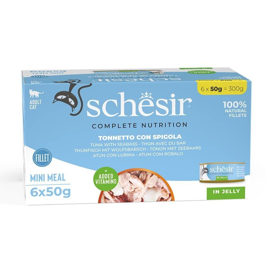 Schesir Tam ve Dengeli Ton Balığı ile Levrekli Jöle İçinde Kedi Konservesi