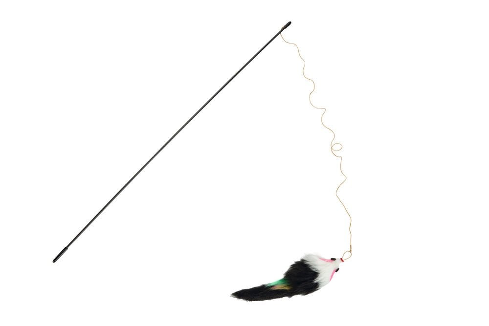 Beeztees Peluş Fare Uçlu Dayanıklı İpli Kedi Oltası 50cm