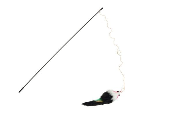Beeztees Peluş Fare Uçlu Dayanıklı İpli Kedi Oltası 50cm
