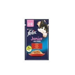 Felix Pouch Jöle İçinde Sığır Etli Yavru Kedi Konservesi 85gr