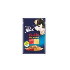 Felix Yaş Kedi Maması Sığır Eti Ve Kümes Hayvanlı Çifte Lezzet 85 gr
