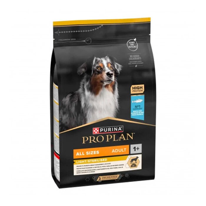 Pro Plan AllSize Beyaz Balıklı Ster.Light Yet. Köpek Maması 14kg12534347