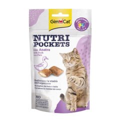 GimCat Nutripockets Ördekli & Multivitaminli Kedi Ödülü 60Gr