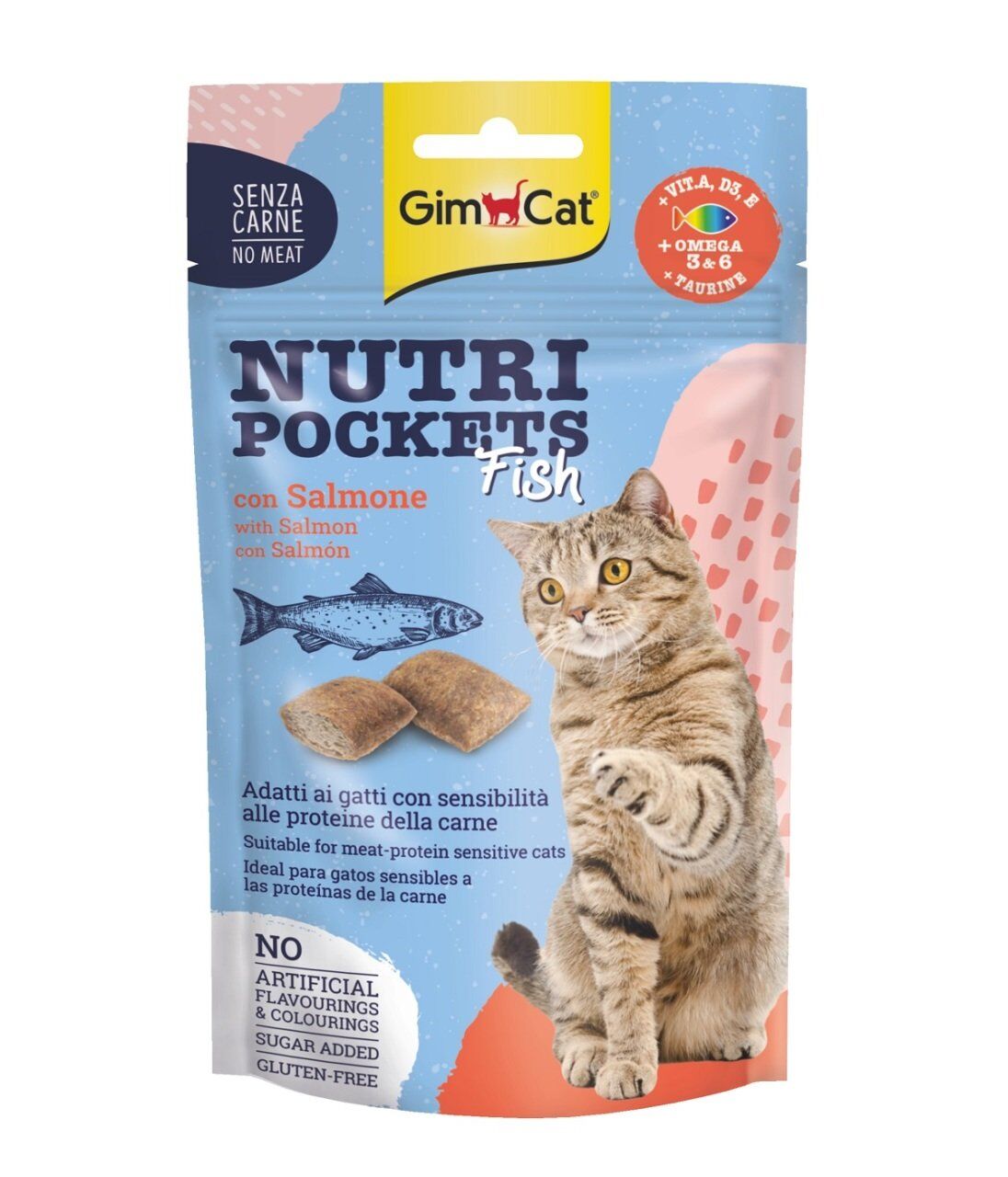 Gimcat Nutripockets Balıklı ve Somonlu 60Gr