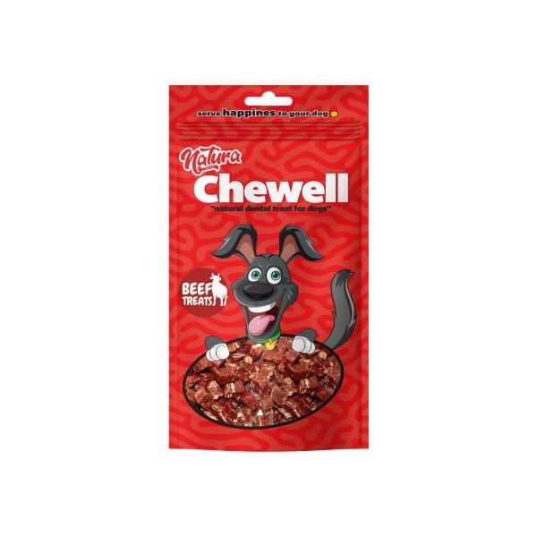 Natura Chewell Beef Cubes Yumuşak Biftekli Küp Köpek Ödülü 100 Gr