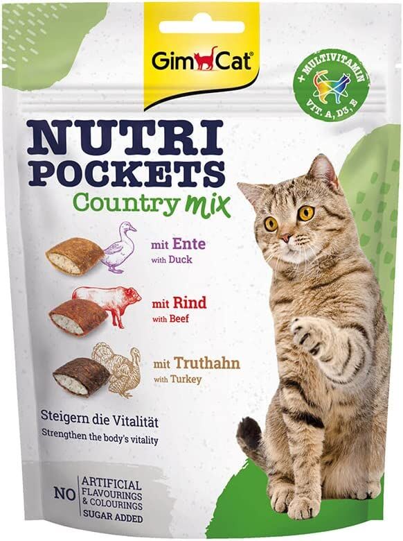 GimCat Nutripockets Country Mix Multivitaminli Kedi Ödül Maması 150gr